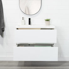 Mueble para Lavamanos Notam, Blanco Duqueza, con dos cajones