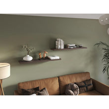Repisa Flotante Shelf 120, Chocolate, con espacio para colocar objetos decorativos