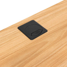 Mesa Para Tv Ralf, Fresno Europeo y Wengue, con patas metálicas y espacio de tv hasta 70 pulgadas