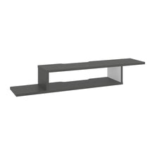 Mesa Para Tv Flotante Dilix, Roble Gris y Blanco, con superficie para objetos decorativos