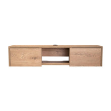 Mesa Para Tv Flotante Gleid, Macadamia, con Dos Puertas Abatibles
