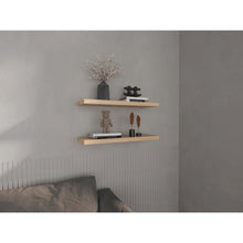 Repisa Flotante Maca X2, Beige, con espacio para ubicar objetos ZF