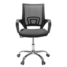 Silla de Oficina Operativa Mesh con Base Cromada, Negro