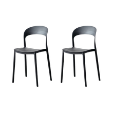 Silla Patrick, Color Negro, Con espaldar y diseño Moderno X2