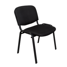 Silla Interlocutora, Negro, Con espaldar y diseño sencillo X4