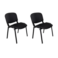 Silla Interlocutora, Negro, Con espaldar y diseño sencillo sin brazo X2