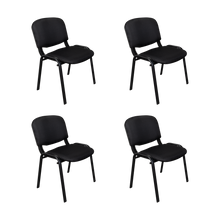 Silla Interlocutora, Negro, Con espaldar y diseño sencillo sin brazo X4