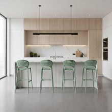 Butaco para Barra Paraiso, Color Verde Olivo, Diseño Moderno