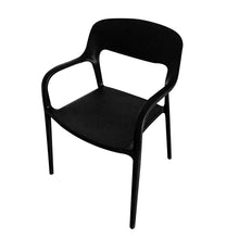 Silla de Cafetería Vita Con Brazo Negra, Negro