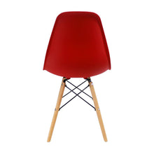 Kit por 6 sillas Eames Patas En Madera para comedor, sala, restaurante - Roja