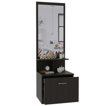 Mueble Multiusos Zaha, Wengue, con Espejo y Un Cajón Organizador