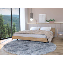 Cama Doble Wesley, Miel, con Patas Metálicas