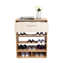 Zapatero Sevin, Fresno Europeo y Mallado, con un cajón y espacio para colocar zapatos