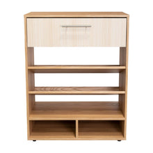 Zapatero Sevin, Fresno Europeo y Mallado, con un cajón y espacio para colocar zapatos