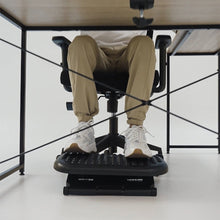 Descansapies Graduable 3 Alturas de Plástico, Negro