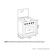 Estufa Orégano Haceb 60 cms inox gas natural