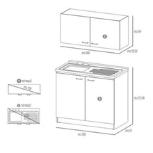 Cocina Integral Cantabria, Roble y Blanco, Incluye Mesón Izquierdo