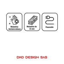 Escritorio Moderno Tony 71.5x80x40cm +Silla Blanco