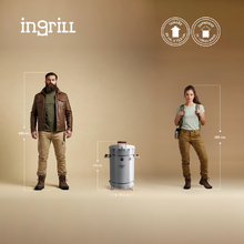 Ahumador y Barril Asador Mediano Basik 25 libras