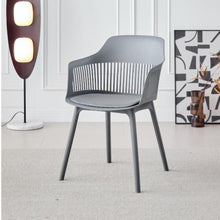 Silla Con Cojin Max, Color Gris Oscuro, Con espaldar en rejilla