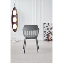 Silla Con Cojin Max, Color Gris Oscuro, Con espaldar en rejilla X4