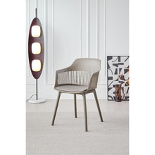 Silla Con Cojin Max, Color Taupe, Con espaldar y cojín X4