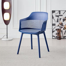 Silla Con Cojin Max, Color Azul, Con espaldar en rejilla