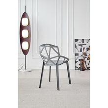 Silla Roxy, Color Gris Oscuro, Con espaldar y diseño Moderno X4