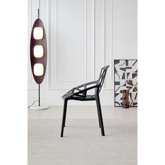 Silla Roxy, Color Negro, Con espaldar y diseño Moderno