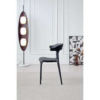 Silla Elena, Color Negro, Con espaldar y diseño Moderno