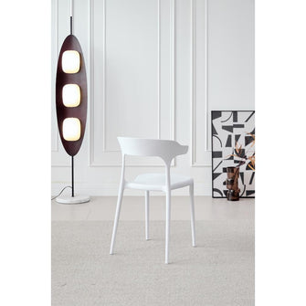 Silla Elena, Color Blanco, Con espaldar y diseño Moderno