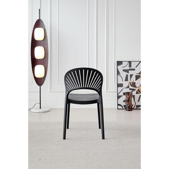 Silla Paraiso, Color Negro, Con espaldar y diseño Moderno X2