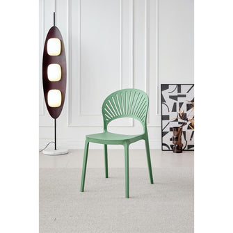 Silla Paraiso, Color Verde Oliva, Con espaldar y diseño Moderno X4
