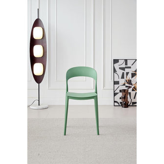 Silla Patrick, Color Verde Oliva, Con espaldar y diseño Moderno X2