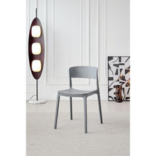 Silla Monaco, Color Gris Oscuro, Con espaldar y diseño Moderno X2