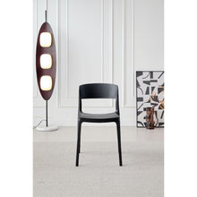 Silla Monaco, Color Negro, Con espaldar y diseño Moderno X4