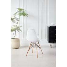 Silla Marcus, Color Blanco, Con espaldar y patas en Madera X2