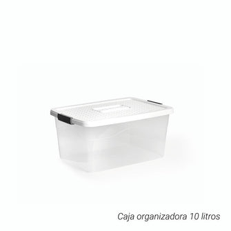 Caja Organizadora con Manija de 10 Litros Blanco