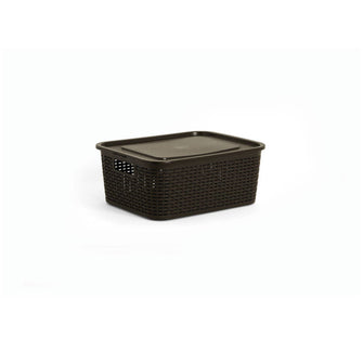 Canasta Rattan Ecored 8Lt Cafe