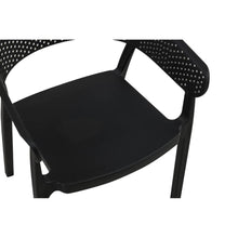Set de 4 Sillas Manaos, Negro, con Espaldar Minimalista y Diseño Moderno