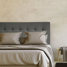 Combo Cabecero Cama Doble (60x140x5) Gris Memphis + Set x 2 mesas de noche Toulus Flotantes