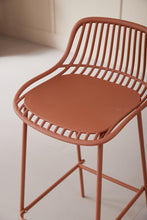 Butaco para Barra Tulum, Color Terracota, Diseño Moderno X4