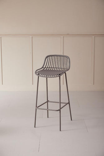 Butaco para Barra Tulum, Color Taupe, Diseño Moderno