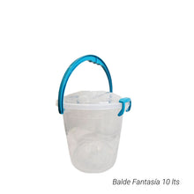 Balde Fantasia 10Lt Transparetne Manija Azul