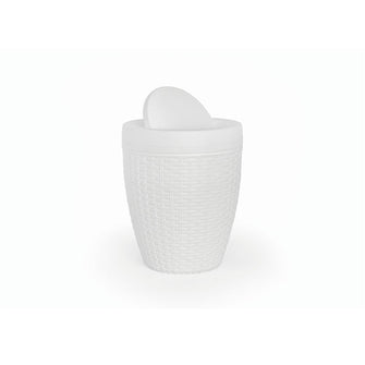 Papelera Rattan Orion Blanco