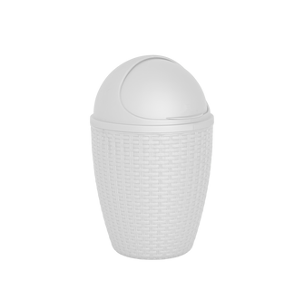 Papelera Rattan Polar Blanco