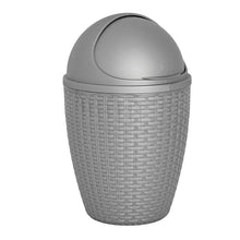 Papelera Rattan Polar Gris Plata