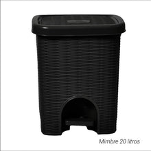 Papelera Mimbre 20Lt Negro