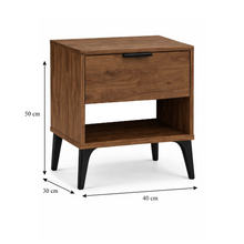 Set X 2 Mesas De Noche Bony con Puerta 50x40x30cm Madera