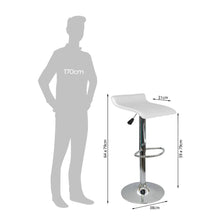 Silla Tapizada Lisa Tipo Bar - Blanca